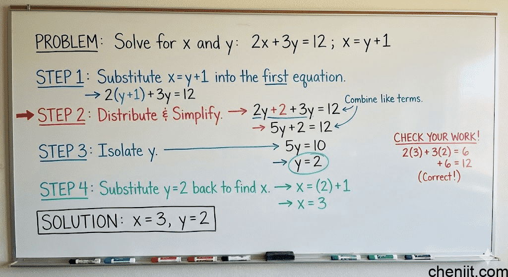 Nano Banana 提示词6-数学题白板解答信息图
